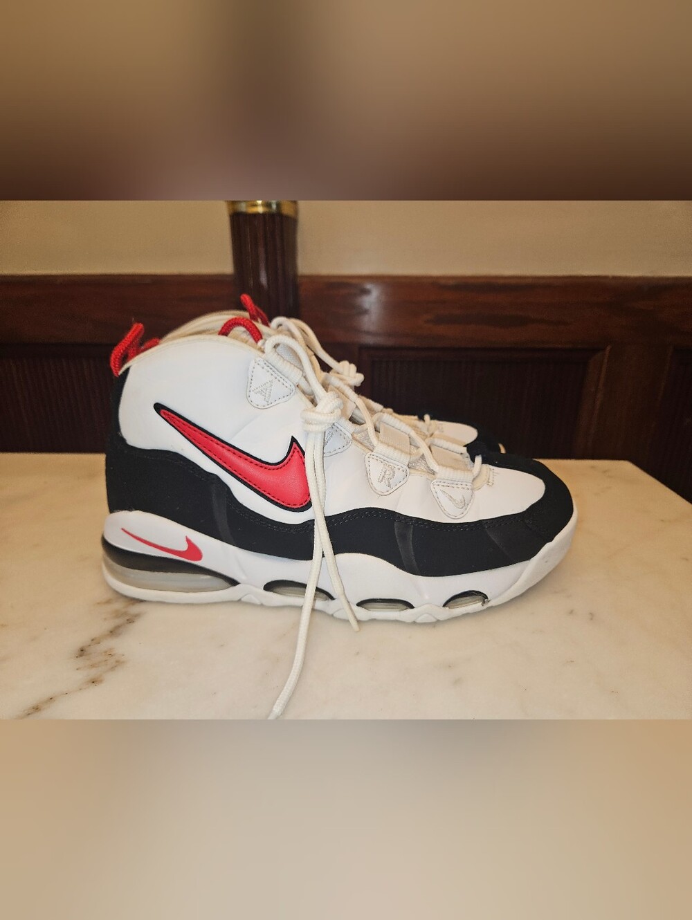 Nike AIR Uptempo 95 Black & Red Athletic Sneakers